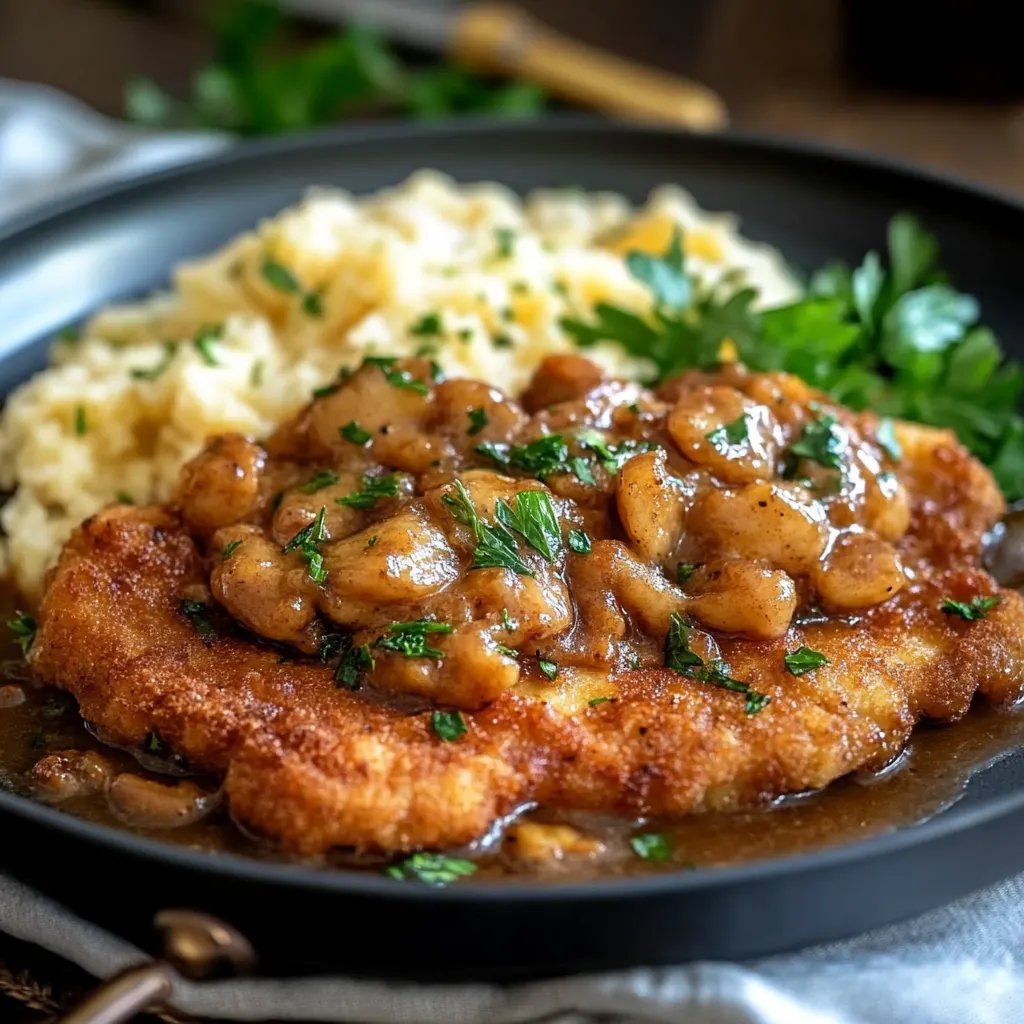 Jägerschnitzel (Schnitzel mit Pilzsoße)