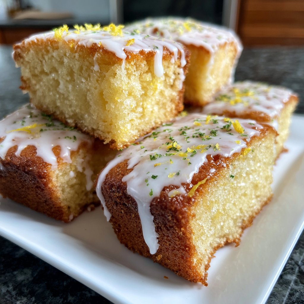 Blechkuchen mit Zitronenaroma