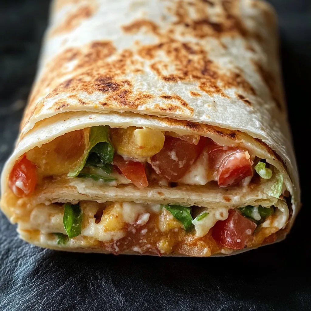 Wrap mit Ei, Käse & Tomaten