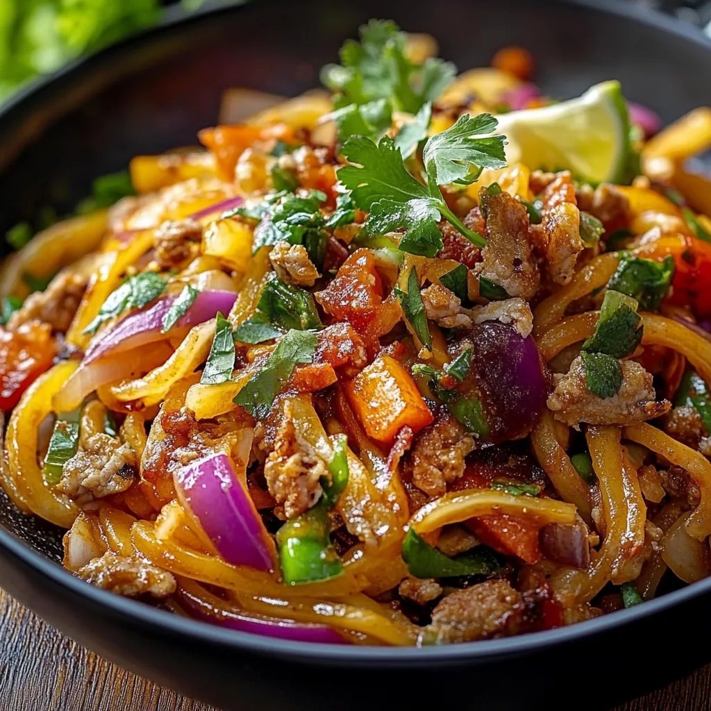 Limetten-Crunch-Nudelsalat