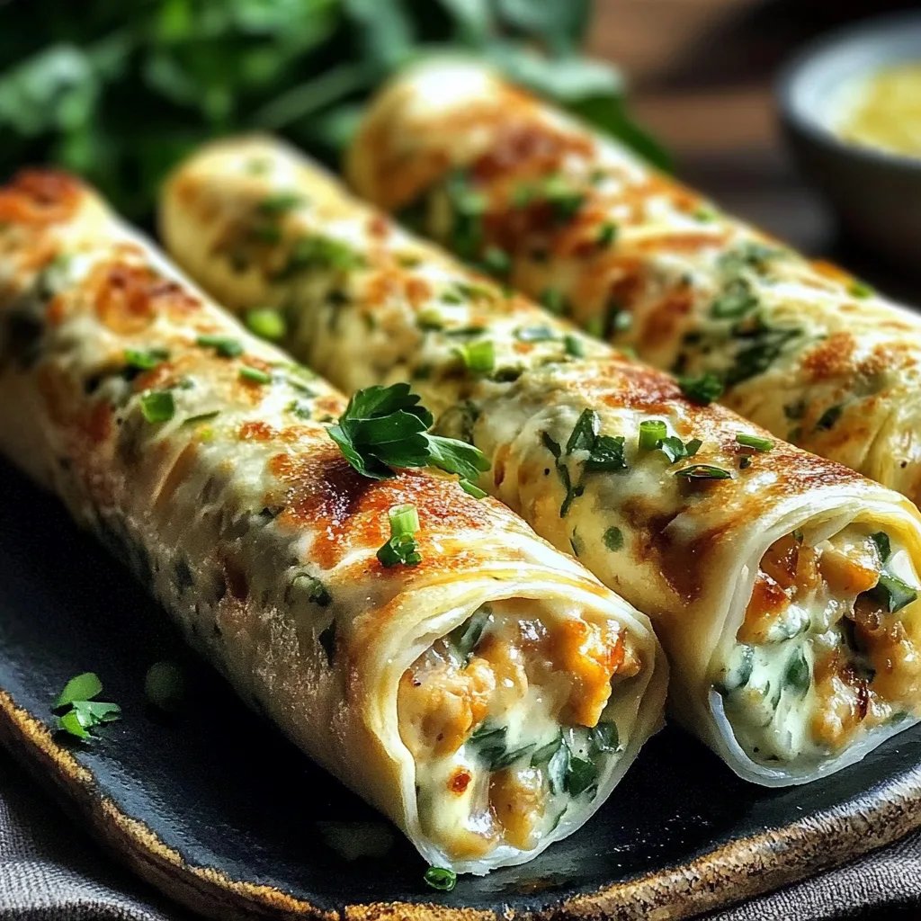 Schnelle Käse-Knoblauch-Hähnchen-Wraps