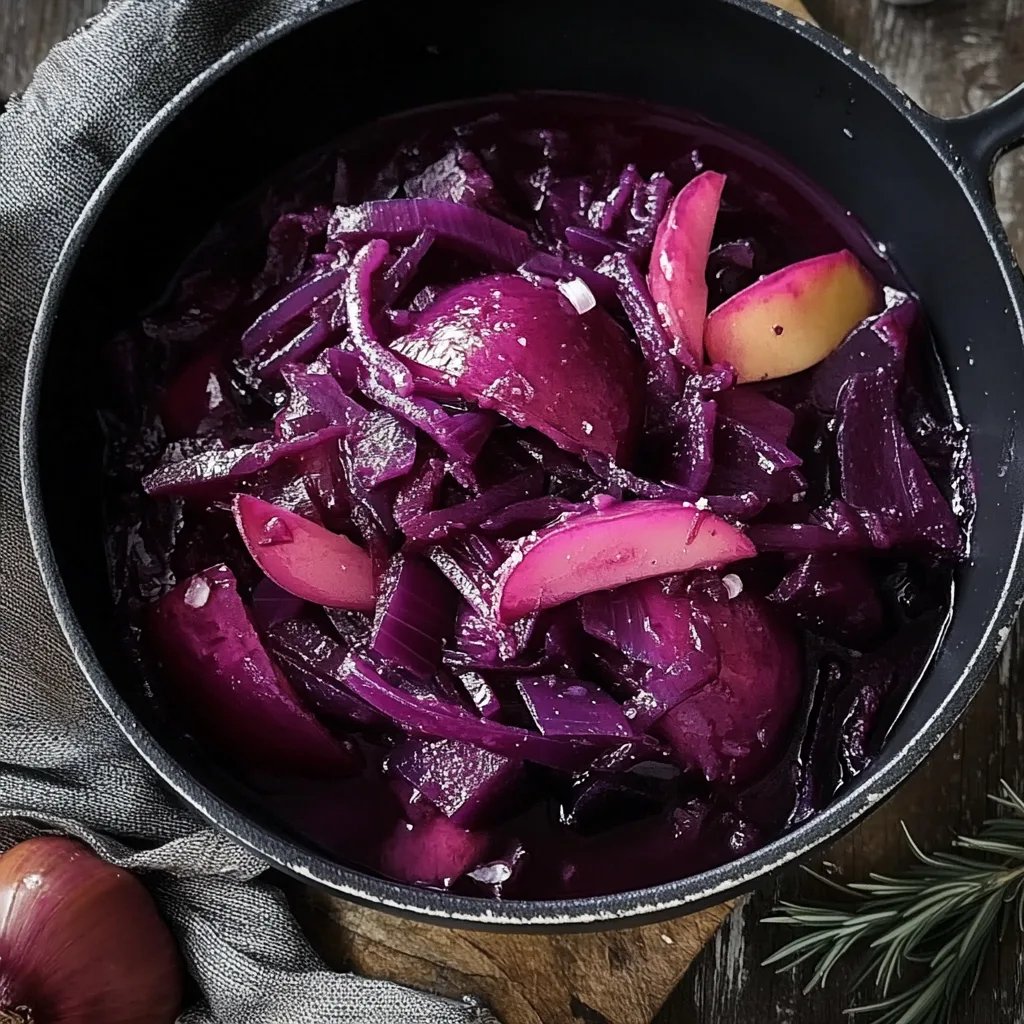 Weihnachtlich marinierter Rotkohl