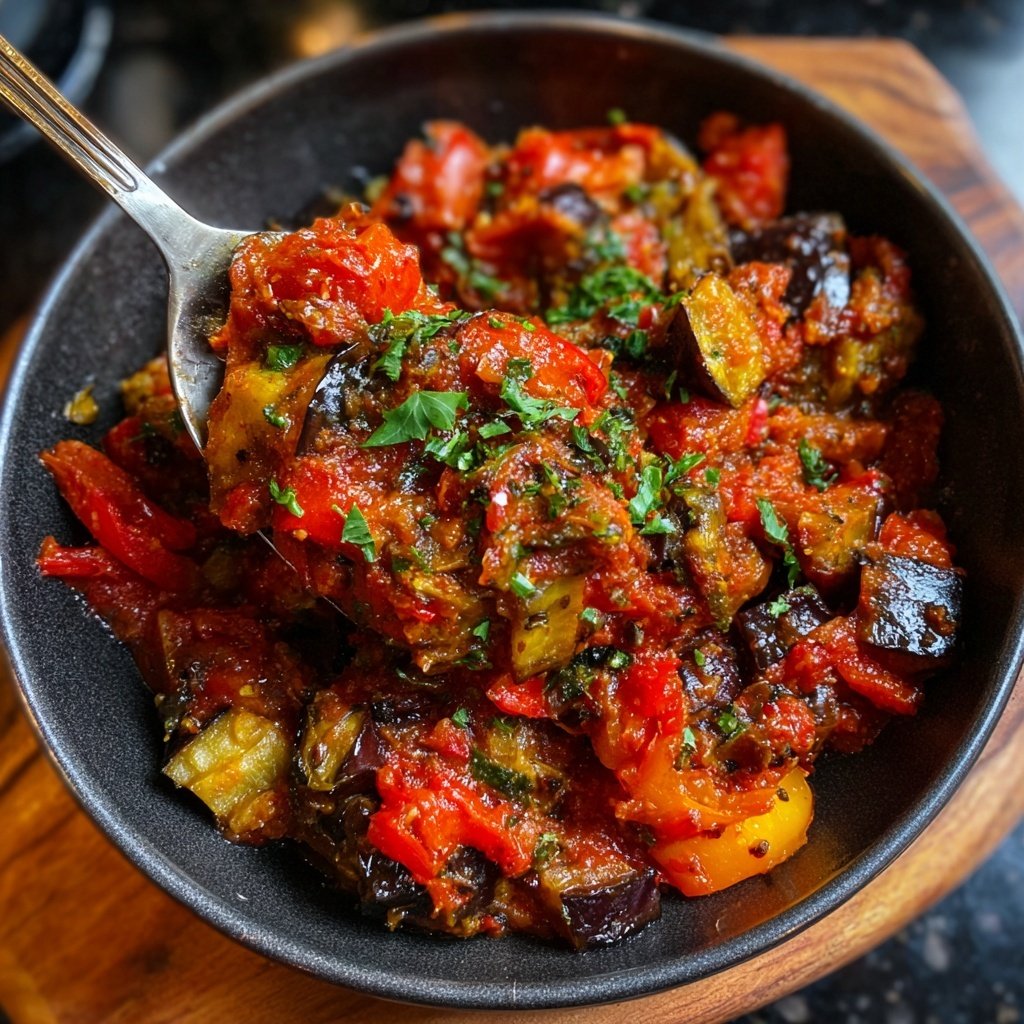 Auberginenpfanne herzhaft