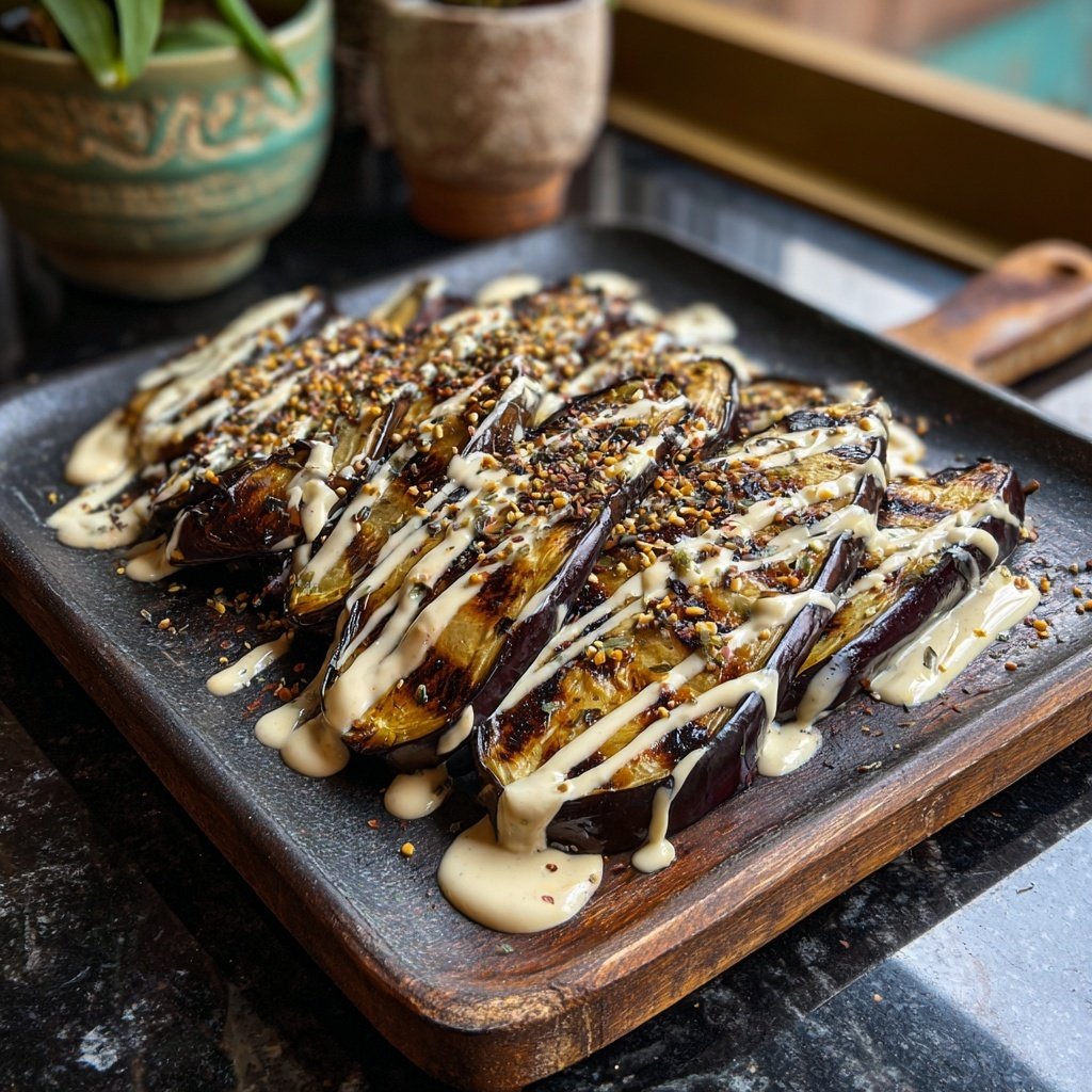 Gegrillte Auberginen Mit Tahini