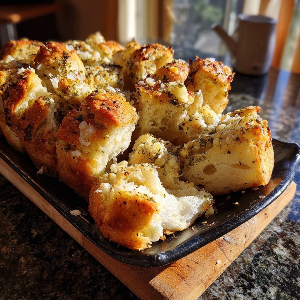 Zupfbrot Mit Knoblauch Stücken