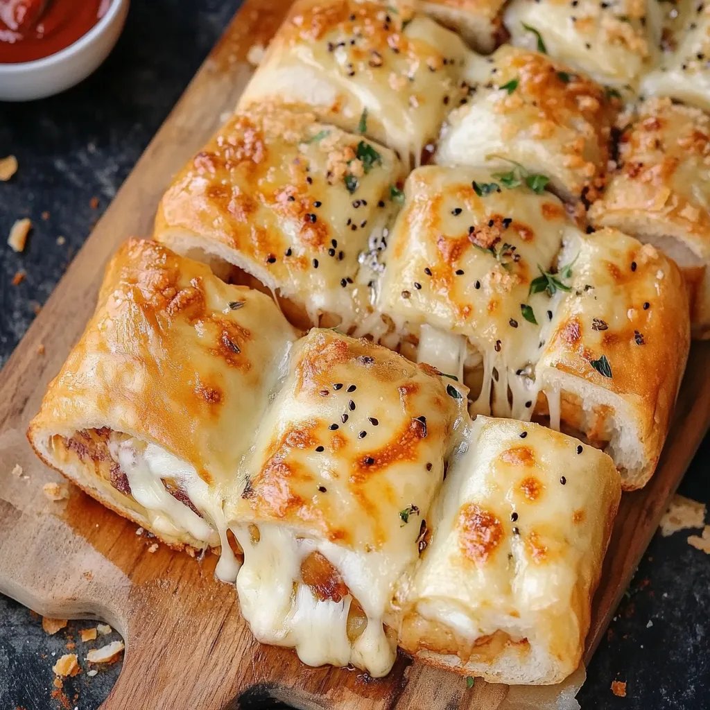 Schinken und Käse Zupfbrot