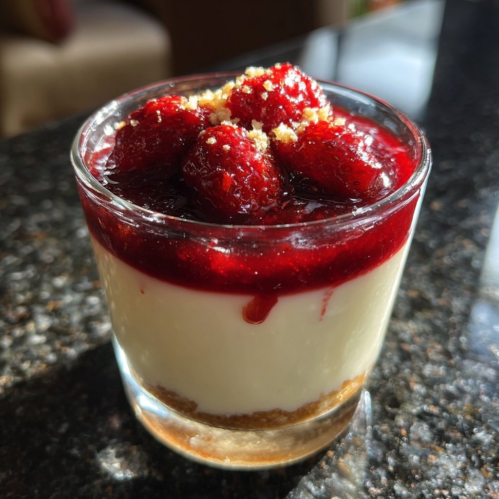 Erdbeer Panna Cotta Im Glas