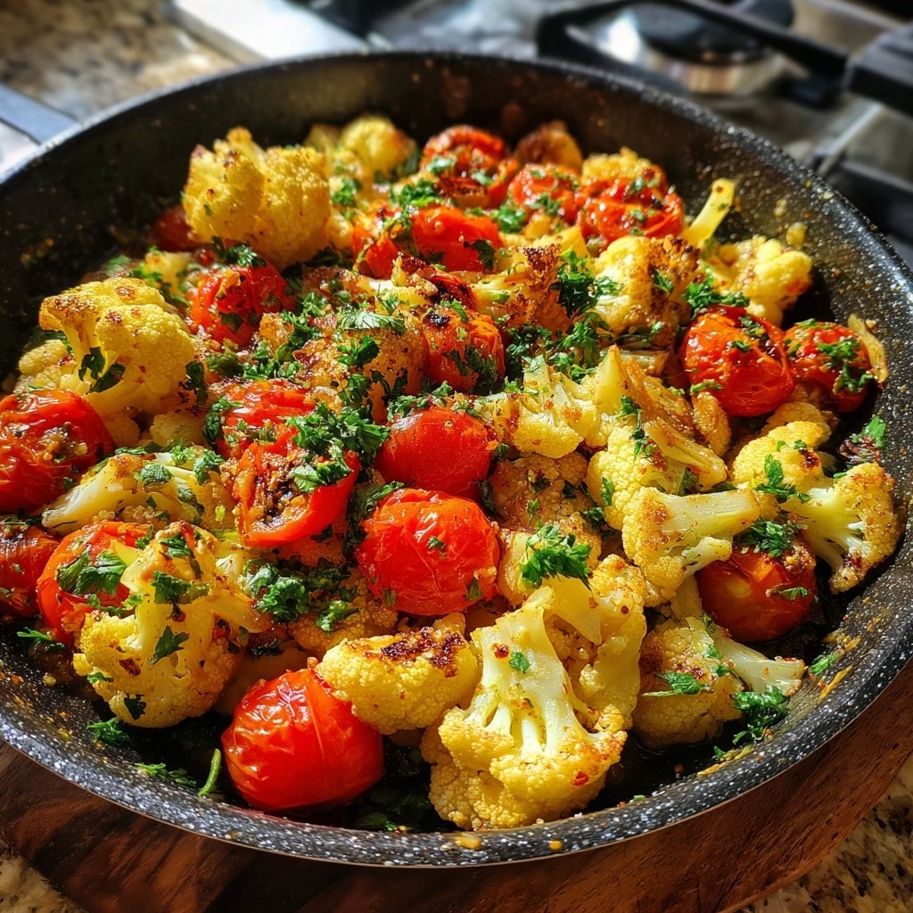 Blumenkohl Tomaten Pfanne