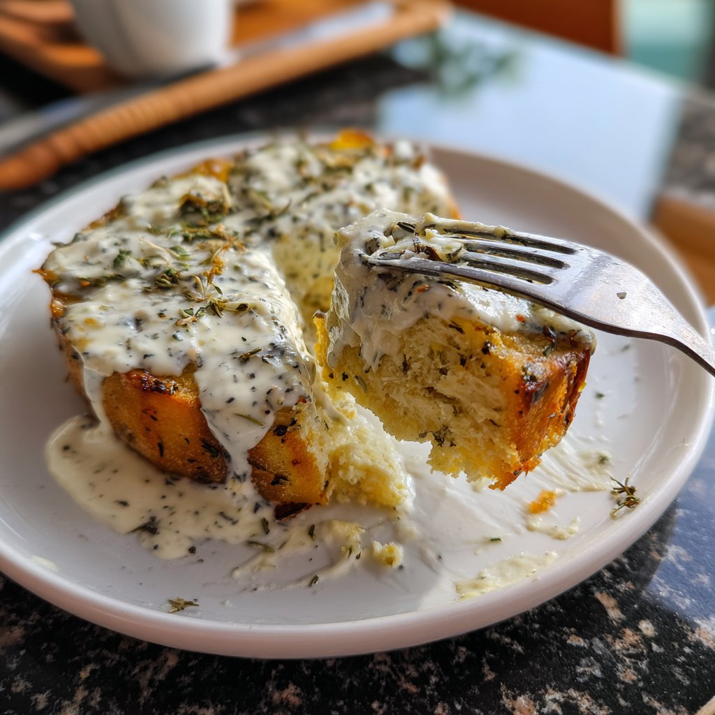 Auberginen mediterran mit Kräuterjoghurt