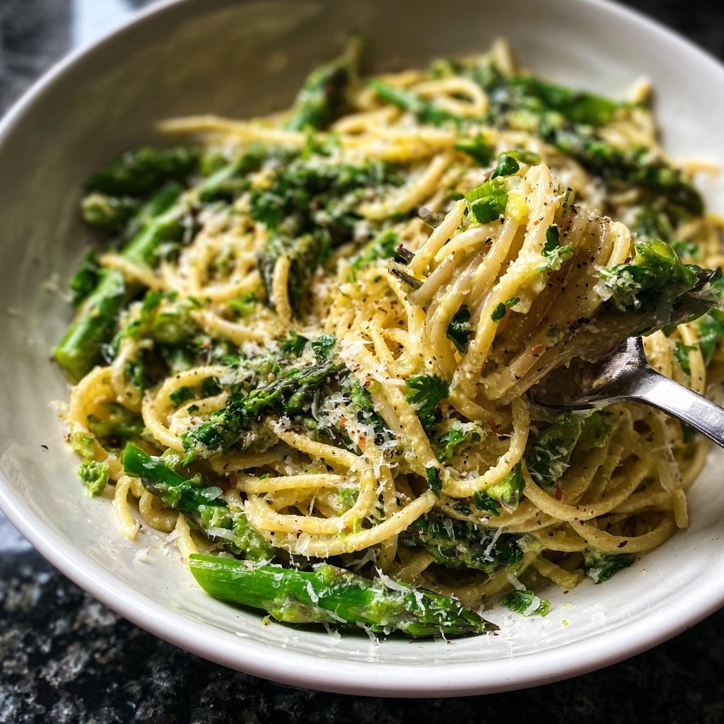 Grüner Spargel Pasta